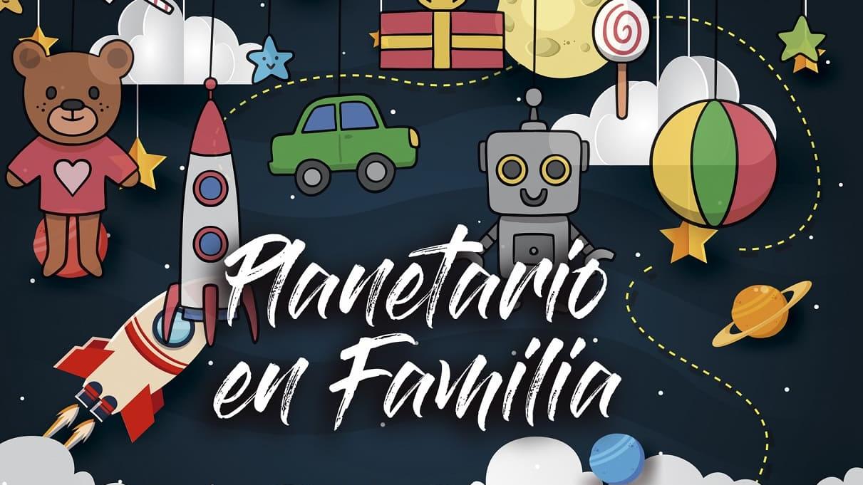Cartel planetario en familia