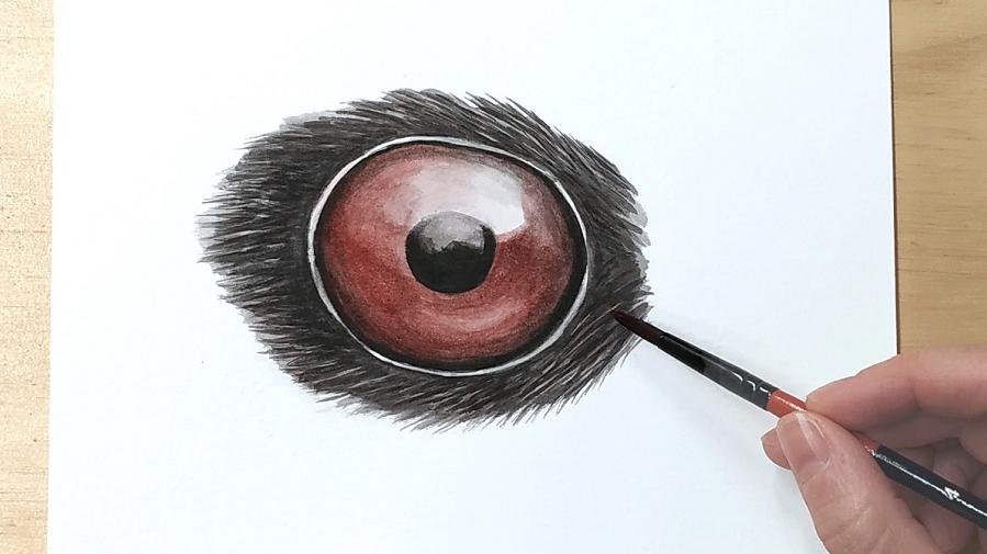 Taller ojos de acuarela