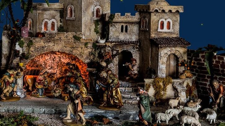 Imagen de un belén de Navidad