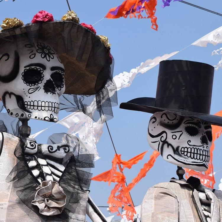 Máscaras mexicanas día de los muertos